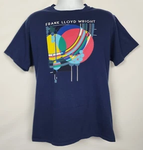 Frank Lloyd Wright March Balloons T-Shirt Mens M Short Sleeve Blue Graphic Art - Picture 1 of 13