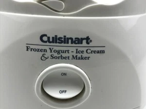 Cuisinart Ice-20 Frozen Yogurt Ice Cream Sorbet Maker Motor Base White - TESTED - Picture 1 of 6