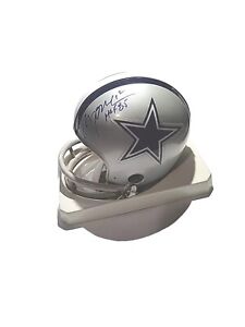 Autograpghed Staubach Dallas Cowboys 1976 NFL Throwback  2 Bar Mini Helmet