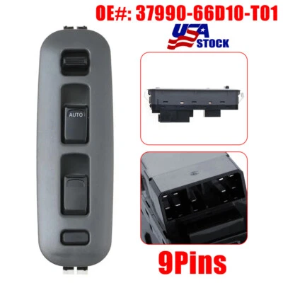 Interruptor de ventana eléctrica delantero izquierdo nuevo para Suzuki Vitara 1999-2003 37990-66D10-T01 Foto 1 de 4