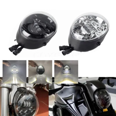 Faro LED negro/cromo Ultra View para Harley V-Rod Night Rod VRSCDX Foto 1 de 4