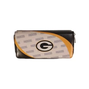 NFL Green Bay Packers Curve Zip Organizer Ladie's Purse - Picture 1 of 2