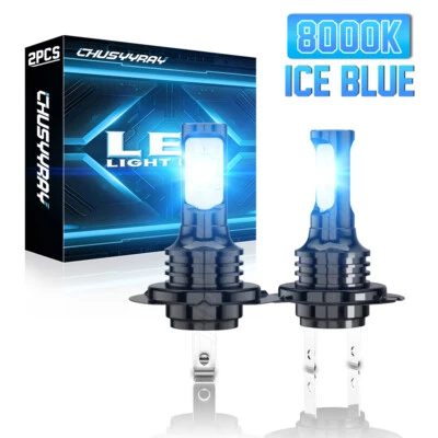 2x H7 LED Headlight Bulbs For Kawasaki Ninja 1000 z1000 2011-2016 8000K Ice Blue - Изображение 1 из 4