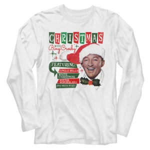 Bing Crosby Christmas Songs And Carols Men's LS T Shirt Jazz Music Movie Merch - Picture 1 of 3