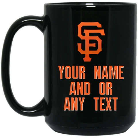 Custom Personalized San Francisco Giants v2 Black 15 oz Ceramic Coffee Mug Cup Cover