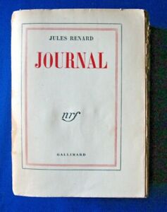   Jules RENARD Journal 1887 - 1910 GALLIMARD Edition 1935 BE 