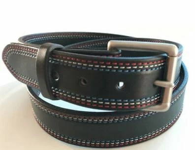 AMISH MADE WICKETT & CRAIG 1.5" CUERO ROJO, BLANCO, AZUL Money Pouch CINTURÓN Foto 1 de 4