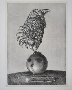 A. Paul Weber Grafik - Vogel und Bombe - Nachlass - Bild 1 von 9