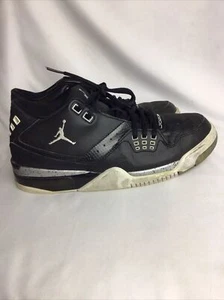Nike AIR JORDAN Flight 23 Leather Sneaker Size 8 Black White 317821-011 - Picture 1 of 10