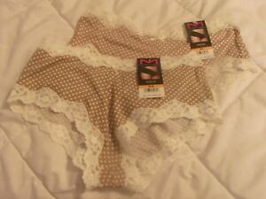 2 Nude Dot Maidenform 40837 Cotton Hipster Panties *NEW* S 5