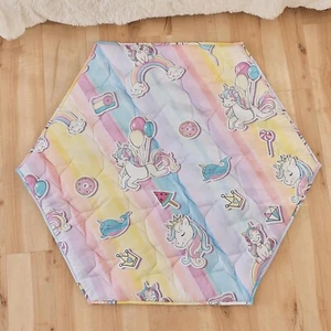 Hexagon Baby Play Mat for Floor,51"×59" Thicken Ultra Soft Playmat, Washable 6 P - Picture 1 of 7