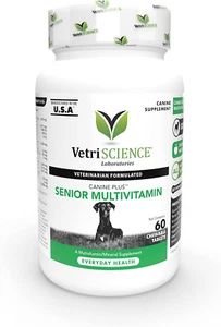 VetriScience Canine Plus Senior Multivitamin for Dogs, Chewable Tablet – Seni... - Picture 1 of 6