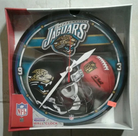 Jacksonville Jaguars NFL football WinCraft 12" Wall Clock NIP Cover