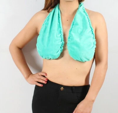 Cómodos sujetadores de toallas Tata ropa corta mujeres terciopelo poliéster liso algodón Foto 1 de 4