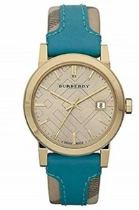 Brand New Burberry Haymarket BU9112 Gold Tone Women's Watch - Picture 1 of 2