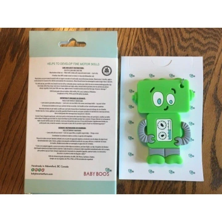 Baby Boos Green Silicone Robot Teether - Image 1 of 3
