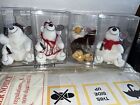 Set of Coca Cola Plush Bears And Eagle With Plastic Cases