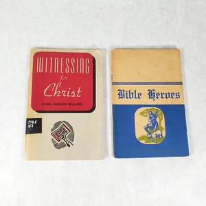 Ethel Hudson Williams Lot of 2 Softcovers WITNESSING FOR CHRIST & BIBLE HEROES - Picture 1 of 19