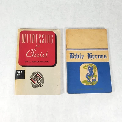 Ethel Hudson Williams Lot of 2 Softcovers WITNESSING FOR CHRIST & BIBLE HEROES - Image 1 of 4