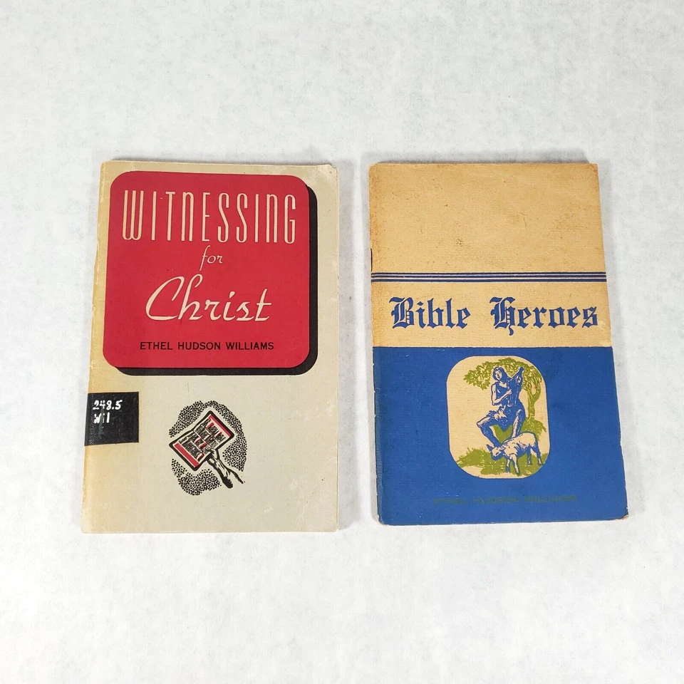 Ethel Hudson Williams Lot of 2 Softcovers WITNESSING FOR CHRIST & BIBLE HEROES - Image 1 of 4