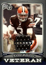 2008 Rookie Progression Veteran Game Worn Jerseys Silver Derek Anderson