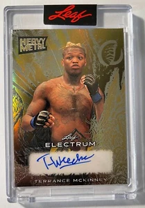2024 Leaf Electrum Multisport Terrance McKinney metallo pesante ORO auto 1/1 - Foto 1 di 2