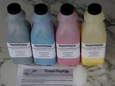 Pacote de refis de toner arco-íris Kyocera FS-C5015N FS-C5020N FS-C5030N TK-520 TK522 - Imagem 1 de 2