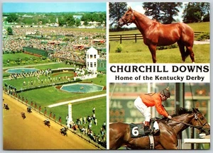 Postal Louisville KY Churchill Downs Hogar del Derby de Kentucky Vista múltiple - Imagen 1 de 2