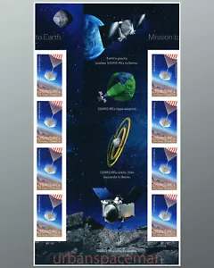 5820a OSIRIS-REx Asteroid Mission Return Imperf Strip of 8 Vertical Gutter NDC - Picture 1 of 1