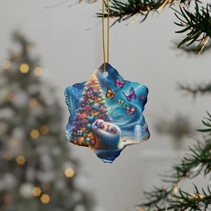 Childlike Christmas Collection Ornament - 2-sided print, "Rainbow Blessing" - Picture 1 of 13