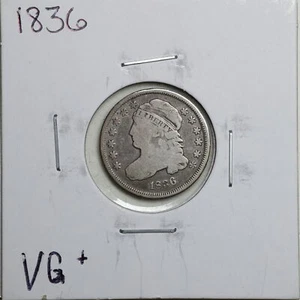 1836 10C Capped Bust Dime in VG+ Condition #01656 - Picture 1 of 2