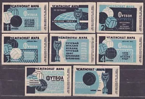 USSR 1966 Matchbox Label - 66#101/108A set, FIFA World Cup, England 1966. - Imagen 1 de 1