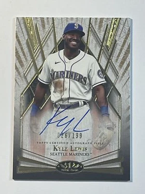 2022 Topps Tier One Kyle Lewis #BOA-KL Break Out Autographs   AU,SN199 - Image 1 of 2