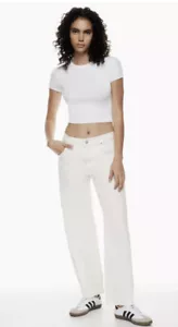 Levis White Utility Dad DAMENJEANS LOCKERE PASSFORM GERADE DENIM GRÖSSE 25x30 neu mit Etikett $ 108 - Bild 1 von 24