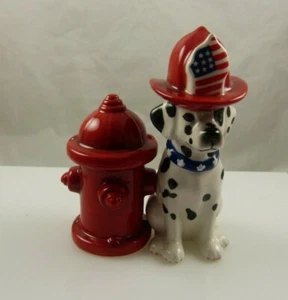 Dalmatian Fire Hydrant magnetic salt and pepper shakers Fireman gift dog Westlan - Picture 1 of 8