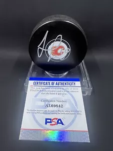 Jonathan Huberdeau Signed Calgary Flames Hockey Puck PSA/DNA - Picture 1 of 2