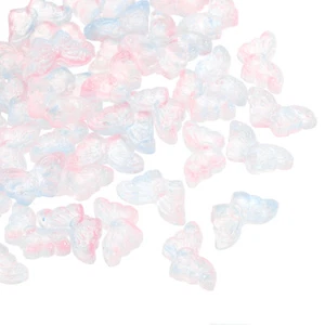 50Pcs Crystal Butterfly Beads, 8x15mm Transparent Loose Bead, Cloud Color - Picture 1 of 6