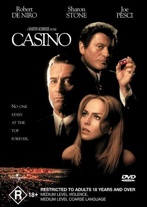 Casino (DVD 1995) Region 4 Crime, Drama Frank Adonis, Robert de Niro, Joseph Rig - image 1 of 1