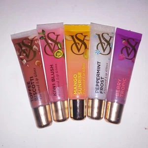 5er Set Victoria Secret aromatisierter Lipgloss Toffee Mango Kiwi Beere Pfefferminze - Bild 1 von 10