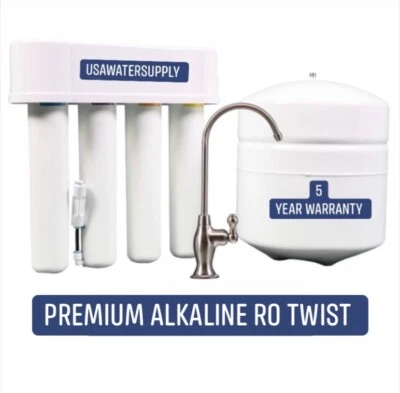 5 Stage Premium ALKALINE Home Drinking Reverse Osmosis RO Water Filter System RV - Image 1 of 4