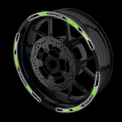 PEGATINA DE LLANTA REFLECTANTE VERDE 17 PULGADAS SH06 para Suzuki Hayabusa 16 17 18 19 20 Foto 1 de 4