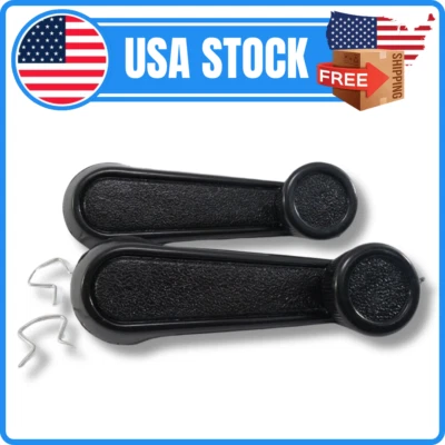 PAR DE MANIVELA ENROLLADORA DE VENTANA Negro Apto para TOYOTA COROLLA KE70 KE75 TE71 TE72 Foto 1 de 4