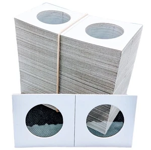 100 2x2 Guardhouse Half Dollar Coin Holders Mylar Cardboard Storage 50 Cent Flip - Picture 1 of 2