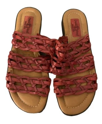 Duck Head Brazil Made Triple Strap Braided Weave Leather Upper Slide In Sandals - Image 1 of 4