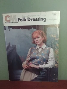 FOLK DRESSING 6 Folkcraft Sweater Fashions Knit & Crochet Leaflet Viola Sylbert - Picture 1 of 3