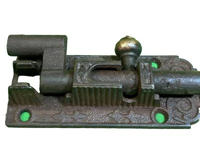 Antiga 1871 Ornamentada Eastlake Latão/Trava de Porta Pesada SEM GUARDIÃO - Imagem 1 de 4