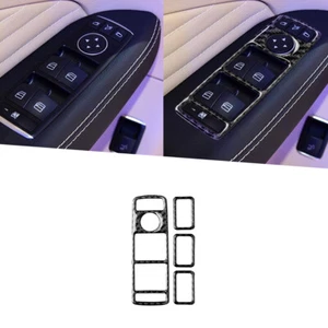 Best Carbon Fiber Window Lift Switch Cover For Mercedes-Benz GLA 14-17 C 07-11 - Picture 1 of 3