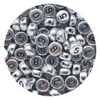 200pcs Letter Acrylic Beads Round Alphabet Beads For Handmade Jewelry Making