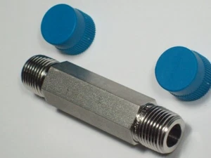1- Swagelok Stainless Steel Hex Pipe Nipple, 3" x 3/8" NPT, SS-6-HLN-3.00 - Picture 1 of 2