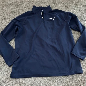Puma XL Pullover 1/4 Zip Training Warm Up Oberteil Langarm Navy Blau - Bild 1 von 6